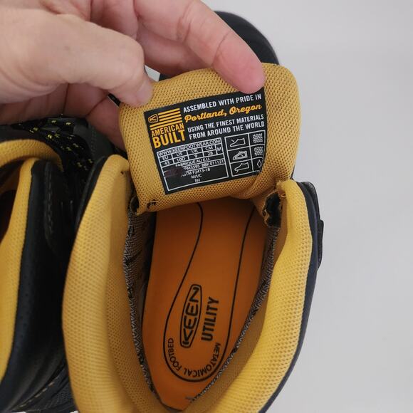 KEEN Utility mens Logandale Mid Steel Toe Waterproof Work Shoe, Black, 10 US main image 5